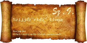 Szijjártó Ilona névjegykártya