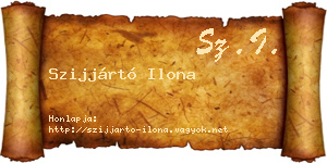 Szijjártó Ilona névjegykártya